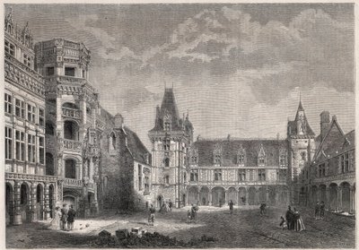 Vue extérieure du château de Blois avec l