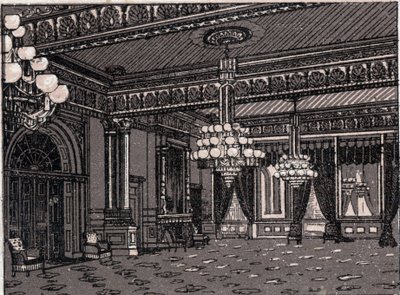Washington, États-Unis : vue de la salle Est, Maison Blanche - Unknown artist