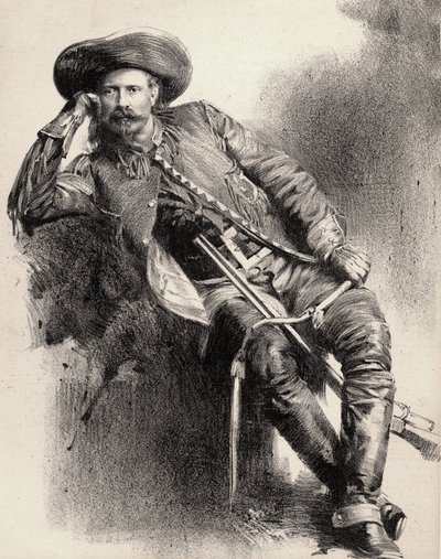 William Frederick Cody - Connu sous le nom de Buffalo Bill (gravure d