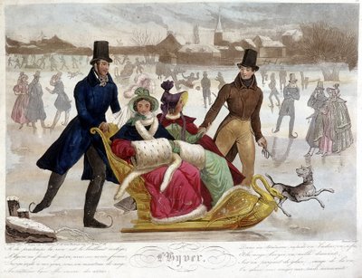 Hiver : Patinage - gravure - Unknown artist