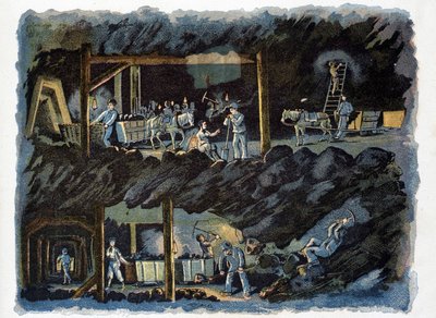 Travail dans la mine de charbon - Unknown artist