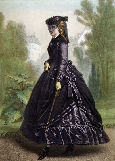 Jeune femme en vêtements stricts et sombres (veuve) - Unknown artist