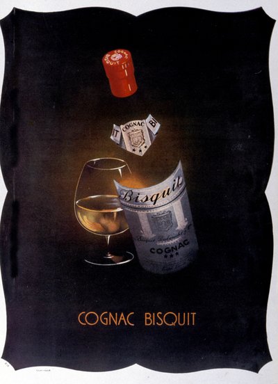 Affiche publicitaire pour Cognac Bisquit. 1932. - Unknown artist