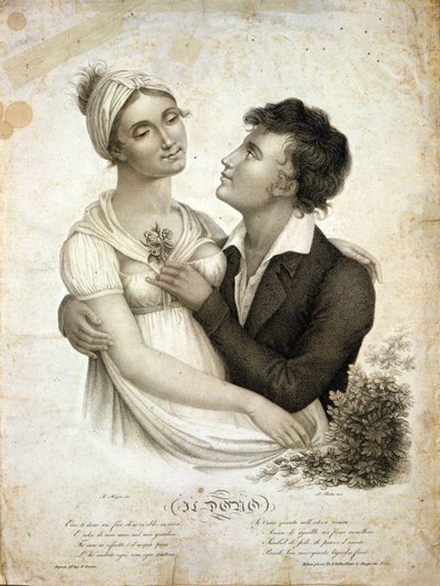 Scène de genre représentant un couple - Unknown artist