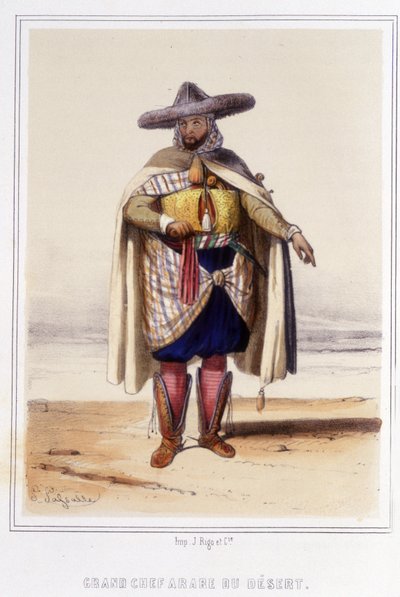Grand chef arabe du désert pendant la seconde moitié du XIXe siècle - Unknown artist