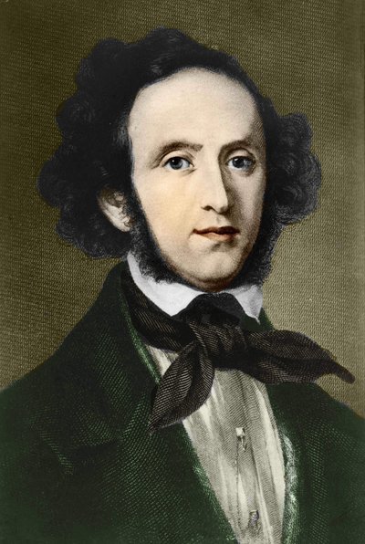 Portrait de Felix Mendelssohn-Bartholdy, compositeur allemand (1809-1847) - Unknown artist