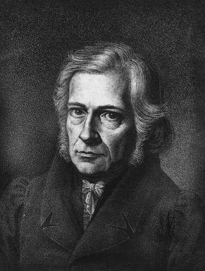 Portrait de Friedrich Daniel Ernst Schleiermacher. Philosophe et théologien allemand (né à Breslau) - Unknown artist