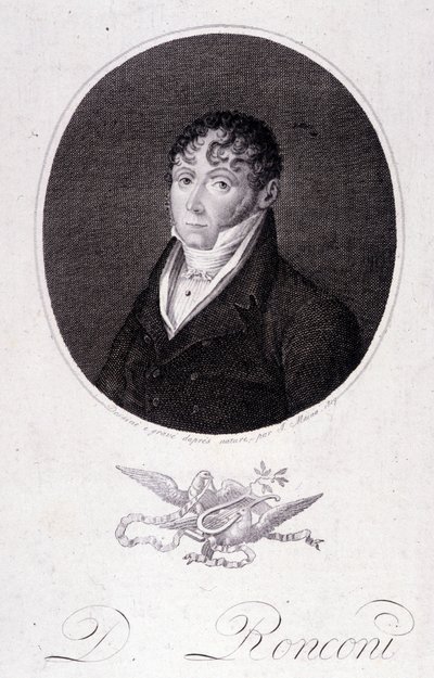 Portrait du ténor italien Domenico Ronconi. - Unknown artist