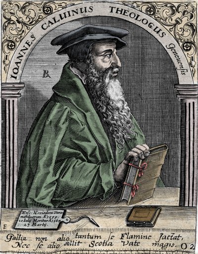 Portrait de Jean Calvin, réformateur religieux et écrivain français - Unknown artist