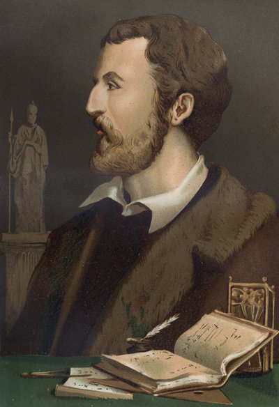 Portrait de Jérôme Cardan en italien Gerolamo Cardano (Cardanus Hieronymus) Médecin, mathématicien, philosophe et astrologue italien (Pavie) - Unknown artist
