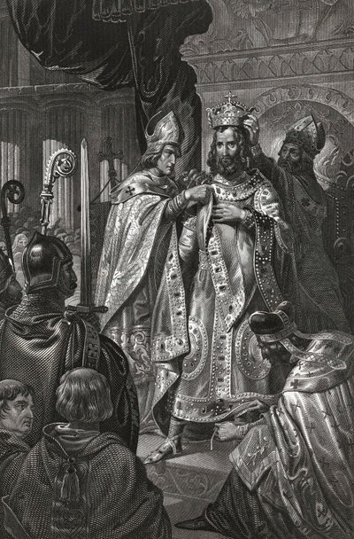 Le sacre de Baudouin de Boulogne dit Baudouin Ier (v. 1065-1118), roi de Jérusalem - Unknown artist