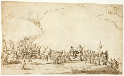 Calvaire (recto) ; Esquisse de la partie inférieure de la jambe droite (verso) - Unknown Florentine