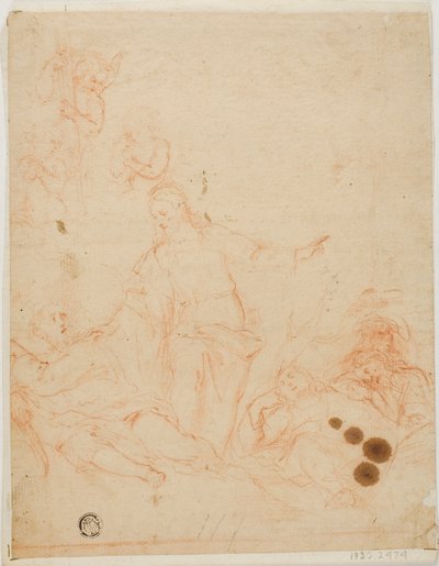 Le Christ réprimande un disciple dans le jardin - Unknown Italian
