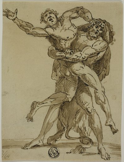 Hercule et Antée - Unknown Italian