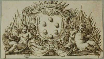 Armoiries des Médicis flanquées de Putti - Unknown Italian