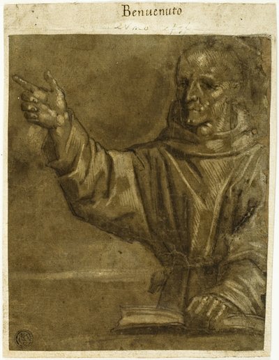Saint Bernardin de Sienne Prêcher à livre ouvert - Unknown Sienese
