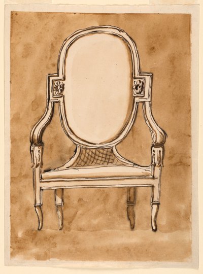 Dessin, chaise, 1780-90 - Unknown artistUnknown artist