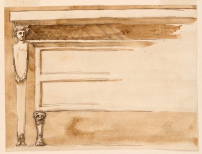 Dessin, table console et commode, vers 1795 - Unknown artistUnknown artist