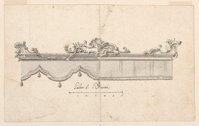 Dessin, Cresting of a canopy (V : figure sketches), ca. 1750-75 - Unknown artistUnknown artist