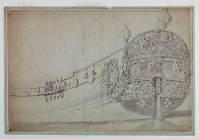 Dessin, motif décoratif pour la poupe d