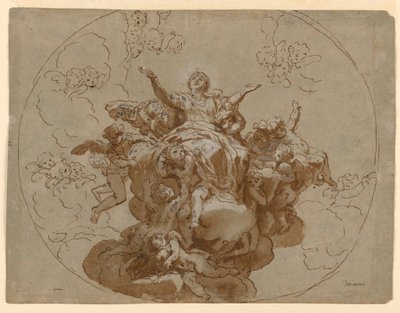 Dessin, projet de plafond avec l