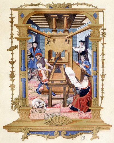 Presse à imprimer du 15ème siècle - fac-similé du 19ème siècle - Unknown artist