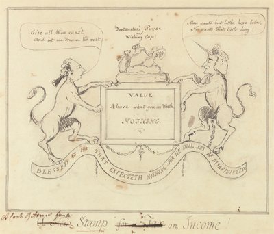 Un blason pour un timbre sur le revenu - Unknown artist