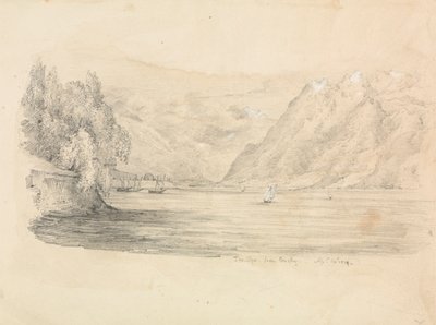 Un lac entouré de montagnes - Unknown artist