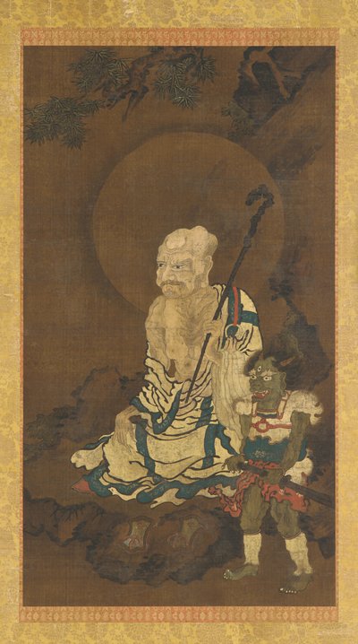 Un Luohan et un démon - Unknown artist