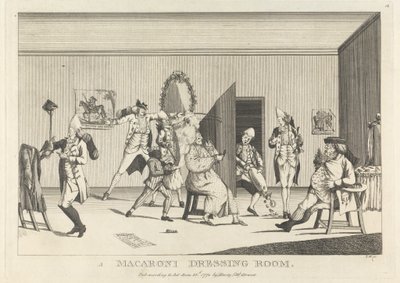 Une salle de toilette Macaroni - Unknown artist