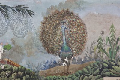 Un paon (détail) - Unknown artist