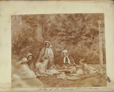 Un groupe de pique-nique. - Unknown artist