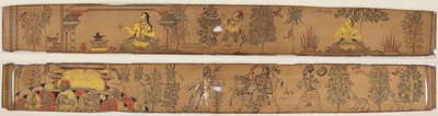 Un prince pratique des austérités (recto); Shiva et ses adeptes retournent au mont Kailash (verso), d