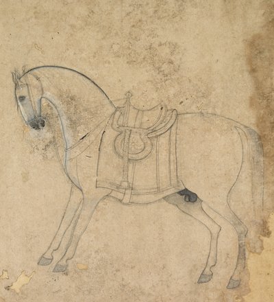 Un cheval sellé - Unknown artist