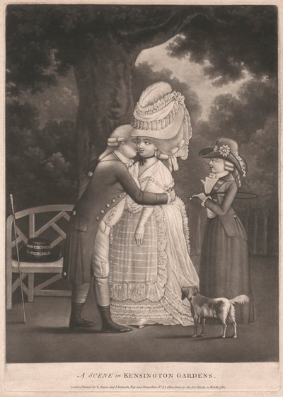 Une scène dans les jardins de Kensington - Unknown artist