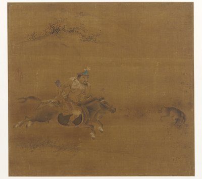 Un cavalier tartare chassant un lièvre - Unknown artist