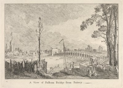 Vue du pont de Fulham depuis Putney - Unknown artist