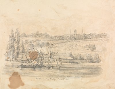 Vue de Lausanne depuis Ouchy - Unknown artist