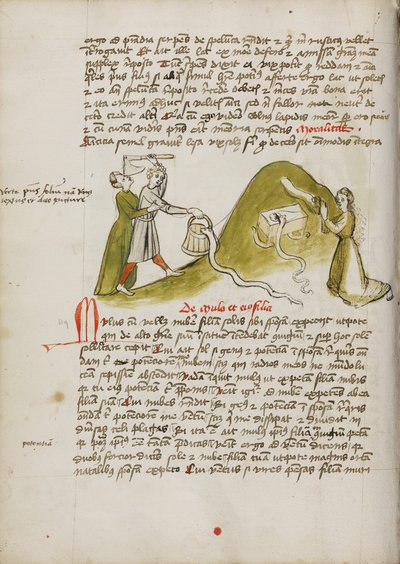 Une femme en prière et un serpent sur un monticule proche ; un homme essayant de tuer un serpent avec une hache - Unknown artist