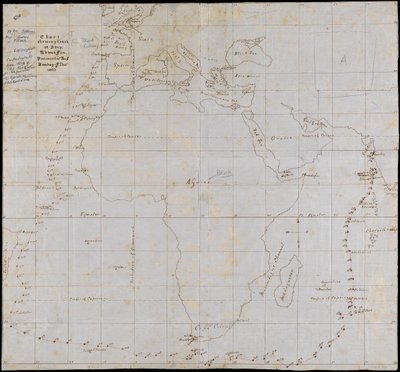 Carte retraçant le voyage du navire, Edwin Fox de Portsmouth - Unknown artist