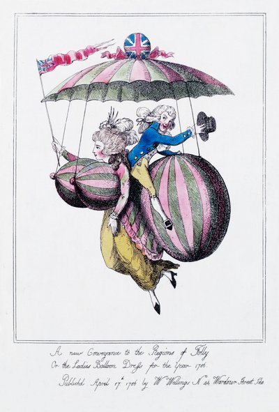 Un nouveau moyen de transport dans les régions de la folie, ou la robe-balloon des dames pour l