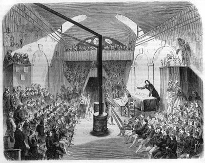 Une séance au club des Jacobins, pendant la Révolution de 1789. Gravure de 1844. - Unknown artist