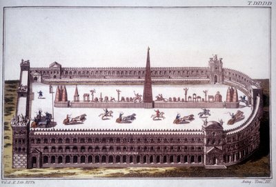 Une course de chars au Cirque Maxime (Circo Massimo). - Unknown artist