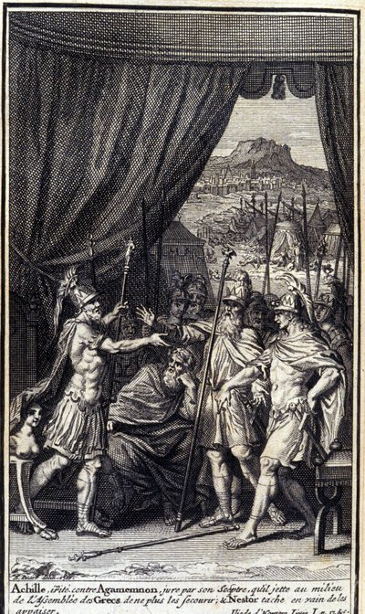 Achille, irrité contre Agamemnon, jure par son sceptre qu