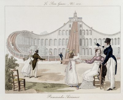 Promenades aériennes : montagnes russes - dans « Le Bon genre », n°102, début du 19e siècle - Unknown artist
