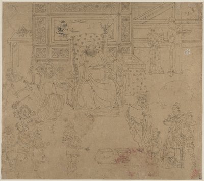 Album de thèmes taoïstes et bouddhistes : Rois des Enfers : Feuille 34 - Unknown artist
