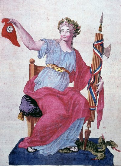 Allégorie de la République et de la Liberté au bonnet phrygien - Unknown artist