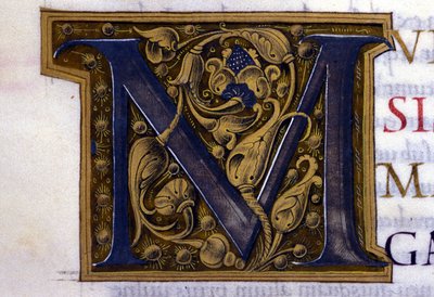Alphabet : lettre miniaturée M - Unknown artist