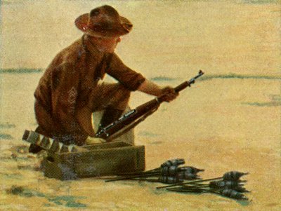 Fantassin américain avec des grenades à fusil - Unknown artist