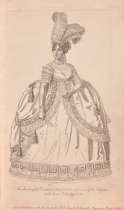 Anne Townshend, marquise Townshend en robe de cour complète - Unknown artist